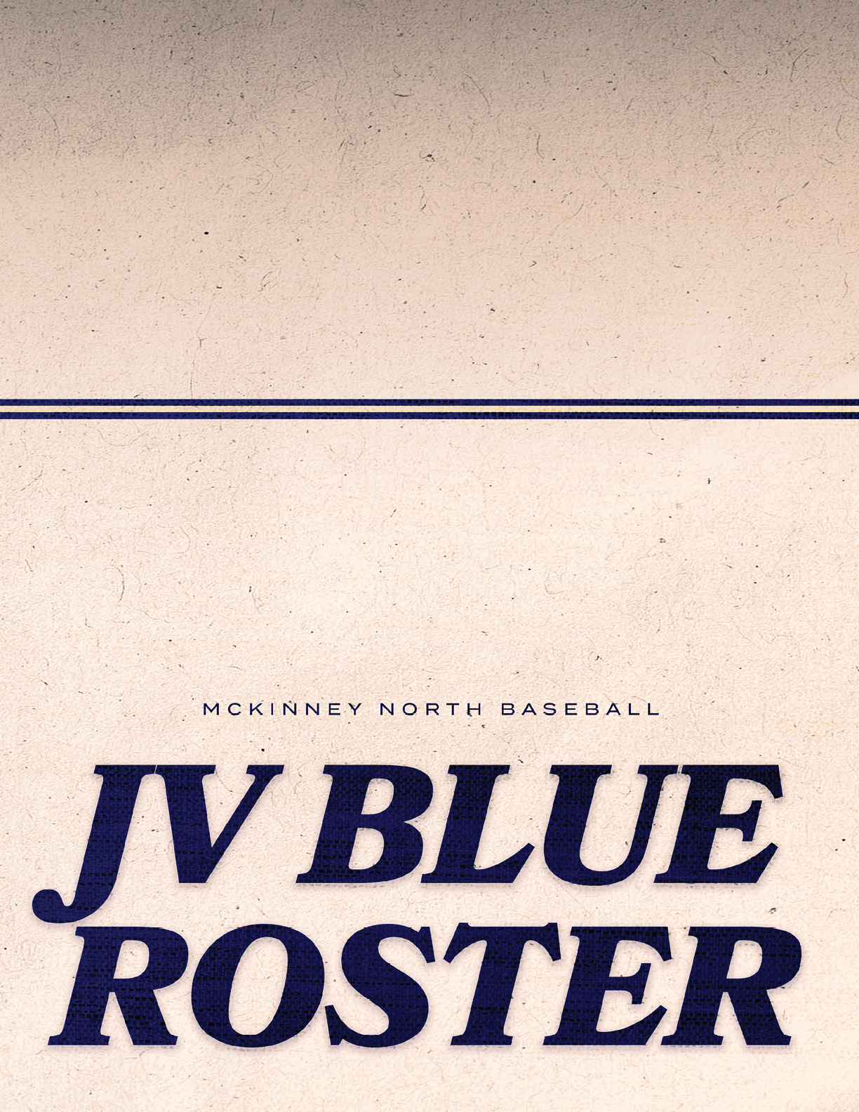 A baseball team called JV Blue Roster. Contenido generado con IA