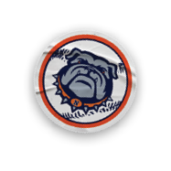 A collection of stickers featuring a bulldog mascot and a baseball. AI generated content