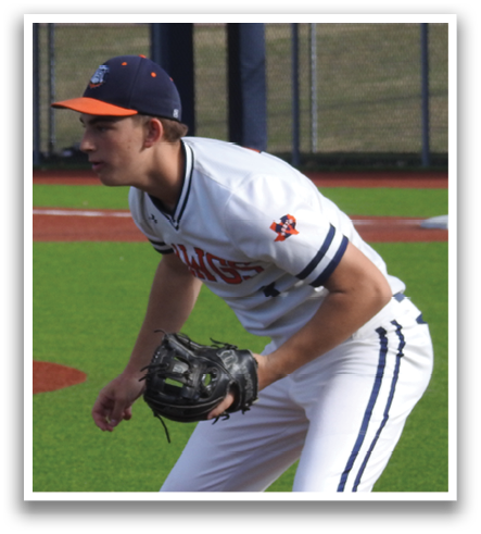 A baseball player in a white uniform is standing on a baseball field, holding a glove. Contenido generado con IA