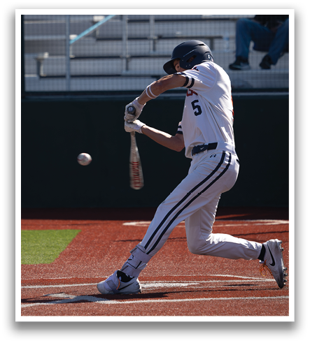 A baseball player is swinging a bat on a field, with other players and spectators in the background. Contenido generado con IA
