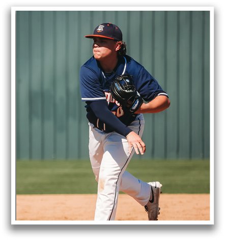 A baseball player in a blue shirt and white pants is pitching a ball. Contenido generado con IA