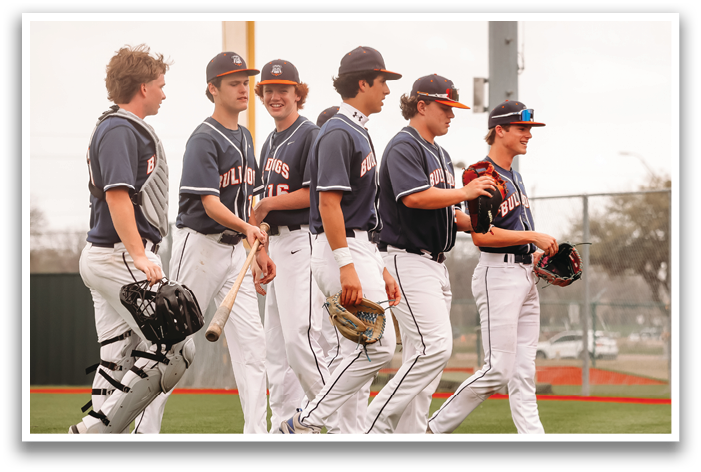 A group of baseball players walking on the field. Contenido generado con IA