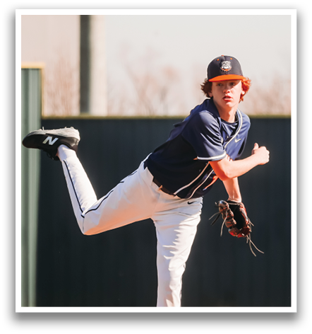 A baseball player in a blue and white uniform is pitching a ball. Contenido generado con IA