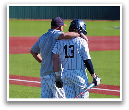Two baseball players embrace on the field. Contenido generado con IA