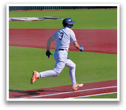 A baseball player is running on the field. Contenido generado con IA