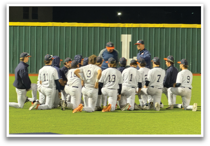 Baseball players in uniforms sitting on the ground. Contenido generado con IA