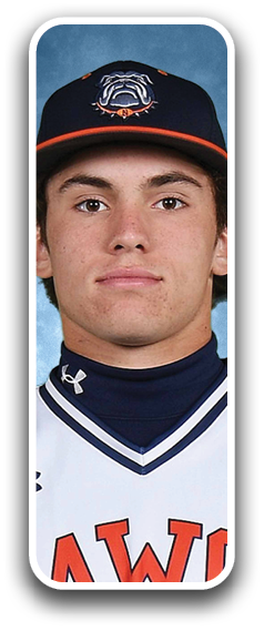A baseball player wearing a blue hat and a white jersey with the word “Dawgs" on the front. Contenido generado con IA