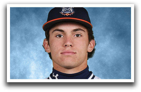 A baseball player wearing a blue and white uniform with the word “Dawgs" on the front. Contenido generado con IA