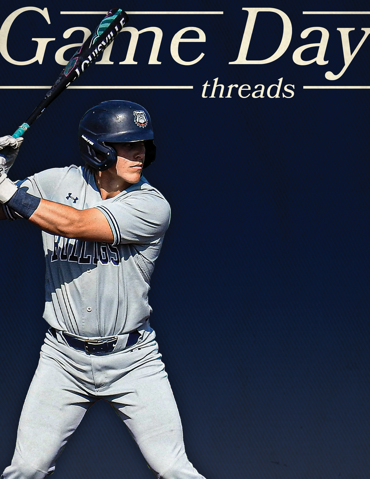 A baseball player in a grey uniform is swinging a bat. Contenido generado con IA