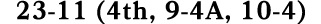 23 11 (4th, 9 4A, 10 4)