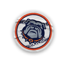 A collection of stickers featuring a bulldog mascot and a baseball. AI generated content