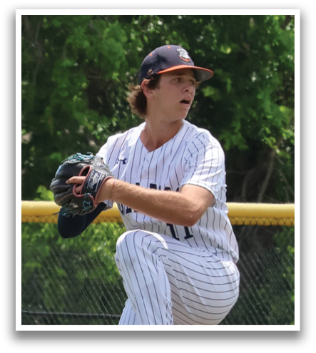 A baseball player in a white uniform is pitching a ball. Contenido generado con IA