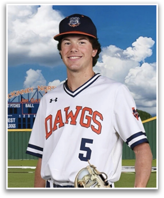 A baseball player wearing a white uniform with the number 5 on the back, holding a baseball glove. Contenido generado con IA