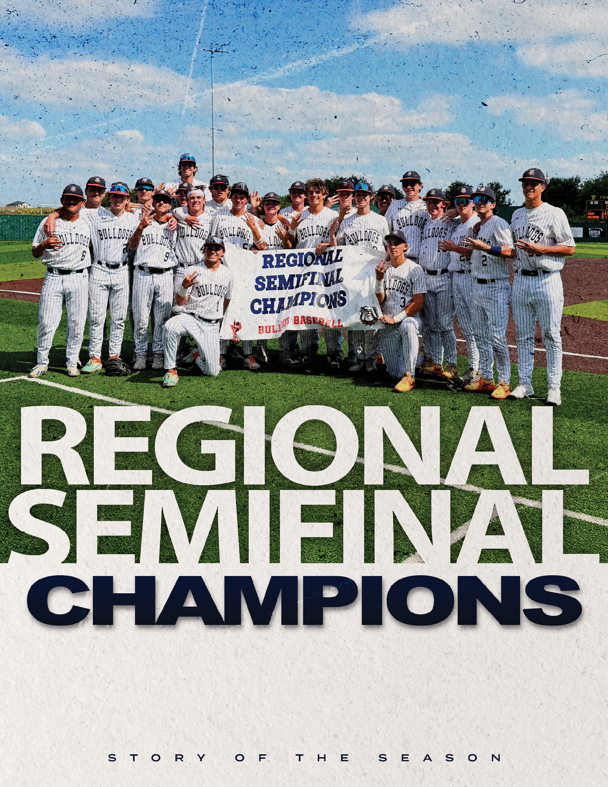 A group of baseball players pose for a photo with their trophy. Contenido generado con IA