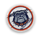 A collection of stickers featuring a bulldog mascot and a baseball. AI generated content