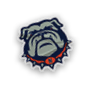 A collection of stickers and magnets featuring a bulldog mascot. AI generated content
