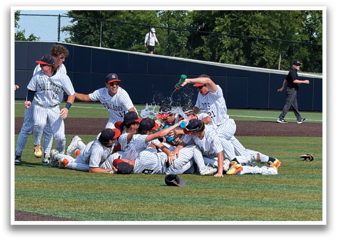 Baseball players celebrating on the field. Contenido generado con IA