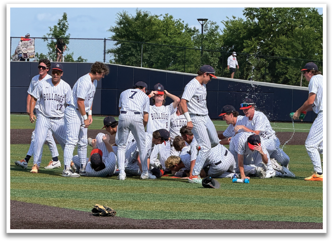 Baseball players celebrating on the field. Contenido generado con IA