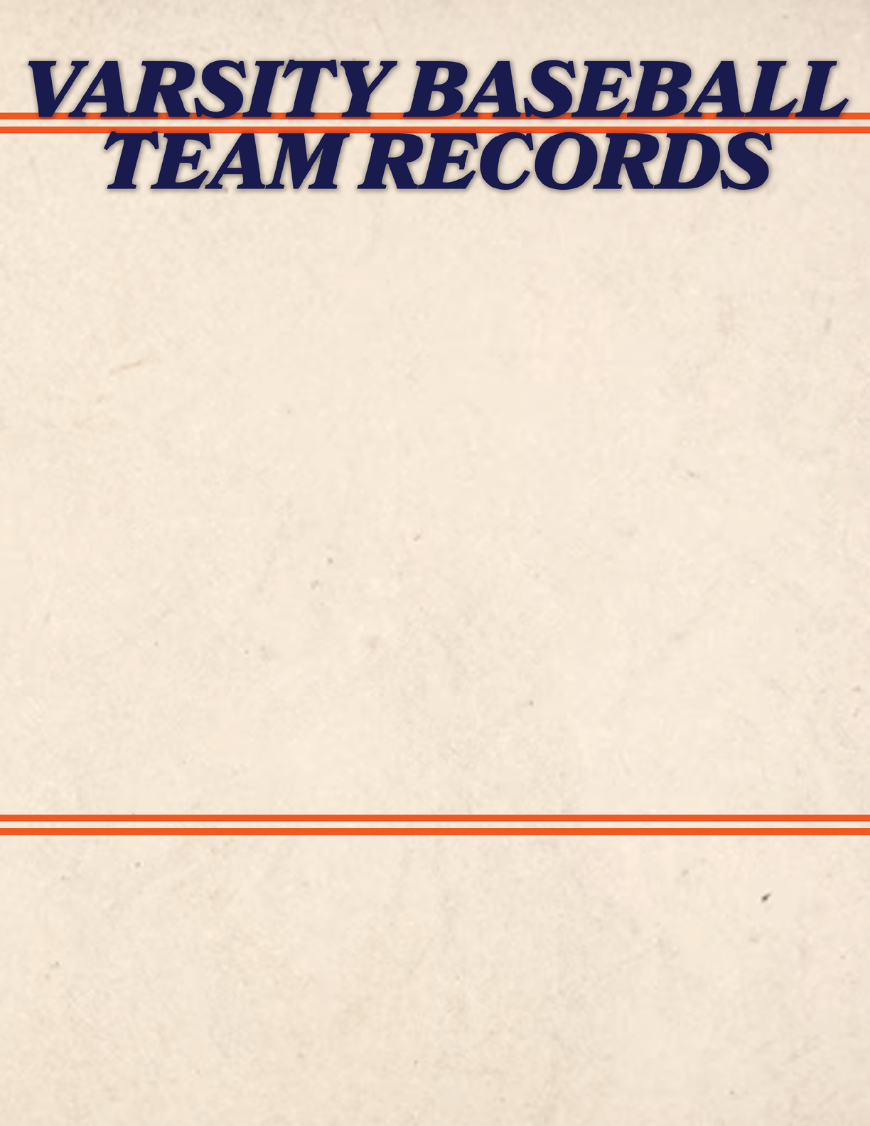 A white piece of paper with orange stripes down the side. Contenido generado con IA
