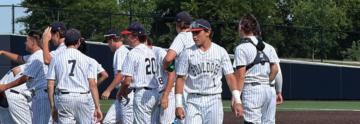 A group of baseball players hugging each other on the field. Contenido generado con IA
