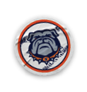 A collection of stickers featuring a bulldog mascot and a baseball. AI generated content