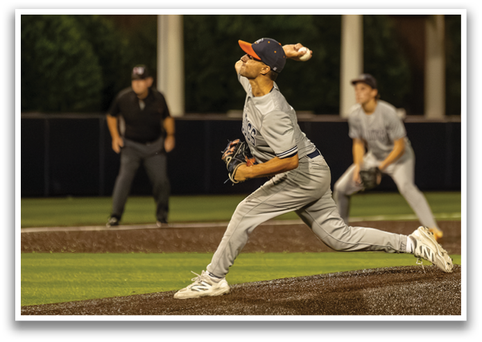A baseball player in a grey uniform is pitching a ball. Contenido generado con IA