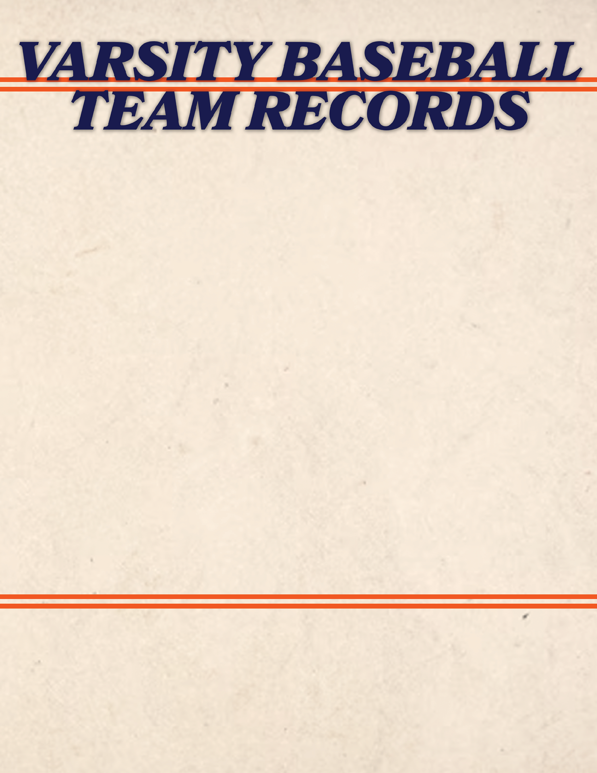 A white piece of paper with orange stripes on the top and bottom. Contenido generado con IA