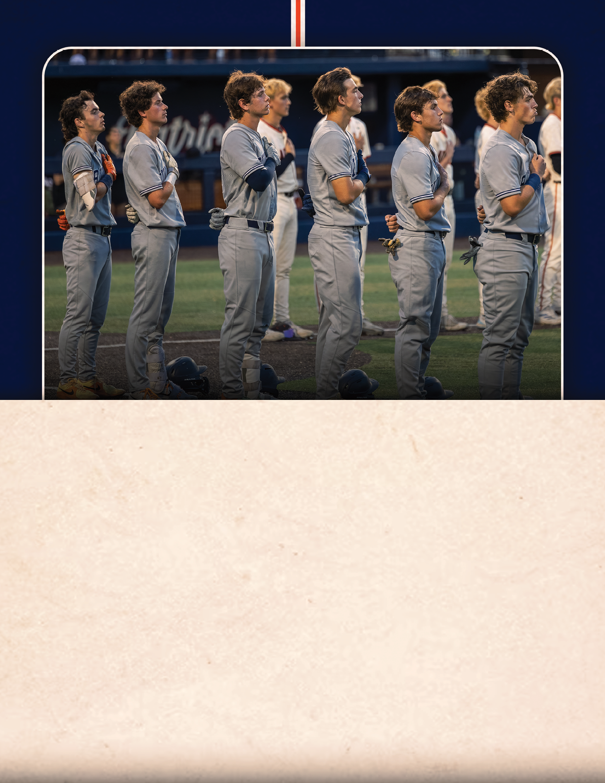 A group of baseball players standing on a field. Contenido generado con IA