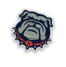 A collection of stickers featuring a bulldog mascot and a baseball. AI generated content