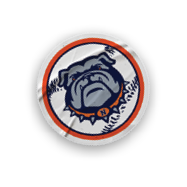 A collection of stickers featuring a bulldog mascot and a baseball. AI generated content