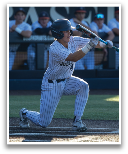 A baseball player is swinging a bat at a ball. Contenido generado con IA