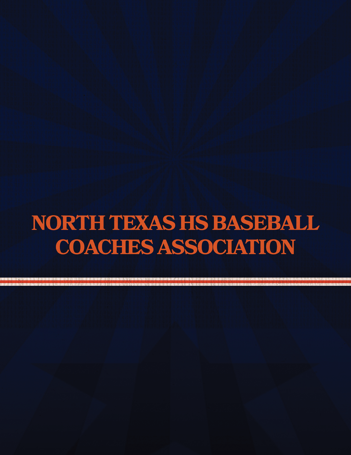 A blue and orange poster with a baseball glove on it. Contenido generado con IA
