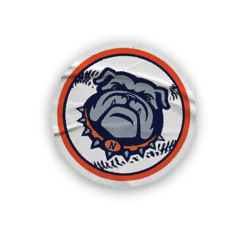 A collection of stickers and magnets featuring a bulldog mascot. AI generated content
