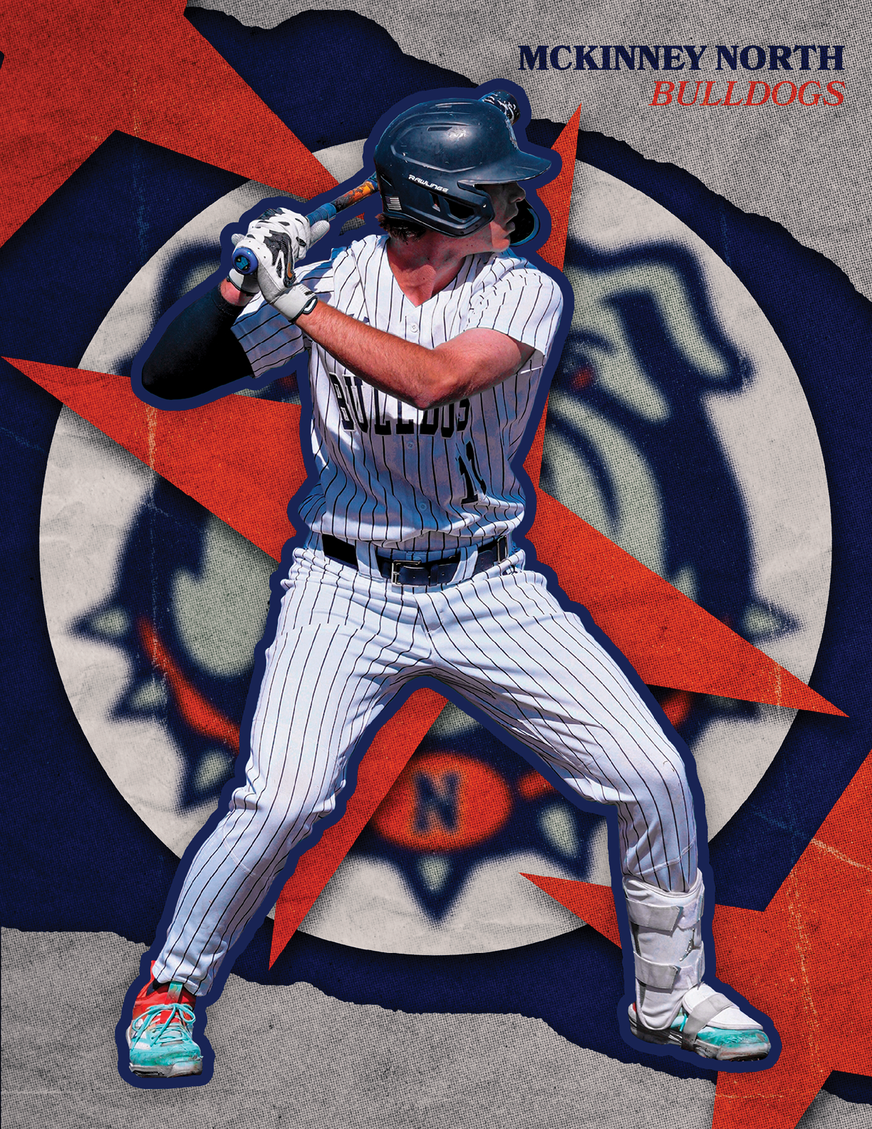 A baseball player in a white uniform holding a bat. Contenido generado con IA