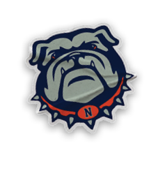A collection of stickers featuring a bulldog mascot and a baseball. AI generated content