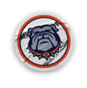 A collection of stickers featuring a bulldog mascot and a baseball. AI generated content