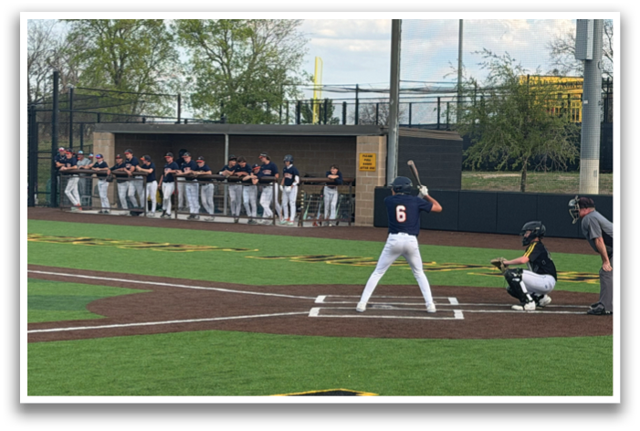 A baseball player is up to bat, ready to swing at the ball. Contenido generado con IA
