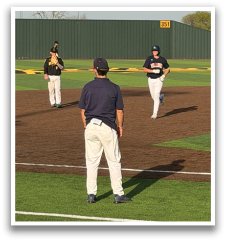 Three baseball players are standing on a field, preparing to play. Contenido generado con IA