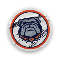 A collection of stickers featuring a bulldog mascot and a baseball glove. AI generated content