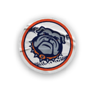 A collection of stickers featuring a bulldog mascot and a baseball. AI generated content