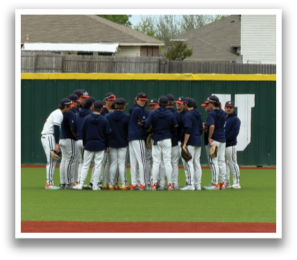 Baseball players in uniforms on a field. Contenido generado con IA