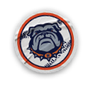 A collection of stickers featuring a bulldog mascot and a baseball. AI generated content