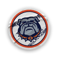A collection of stickers featuring a bulldog mascot and a baseball glove. AI generated content