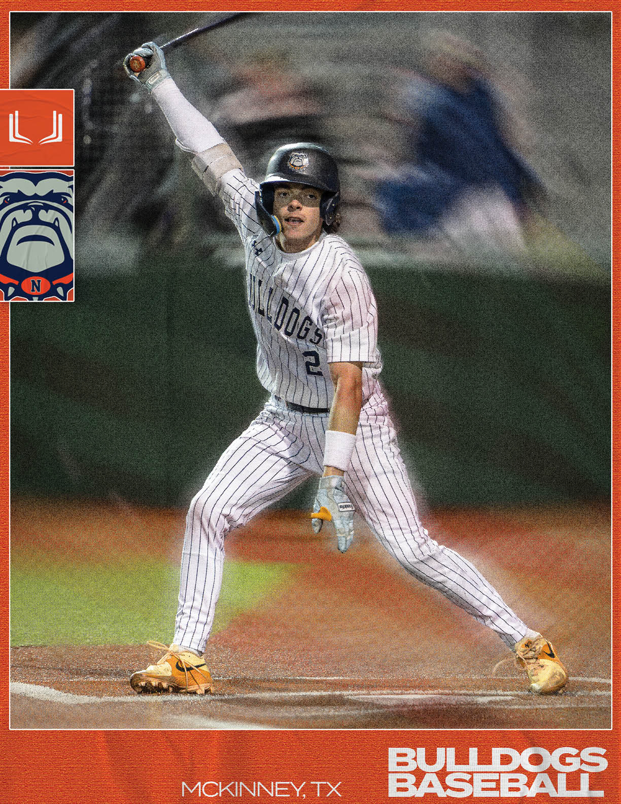 A baseball player in a white and red uniform is swinging a bat. Contenido generado con IA