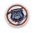 A collection of stickers featuring a bulldog mascot and a baseball. AI generated content