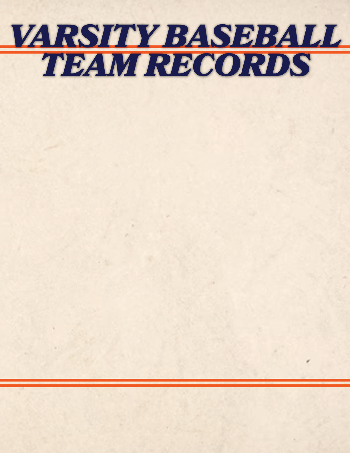 A white piece of paper with orange stripes on the top and bottom. Contenido generado con IA