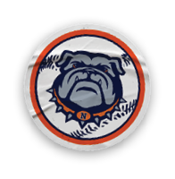 A collection of stickers featuring a bulldog mascot and a baseball glove. AI generated content