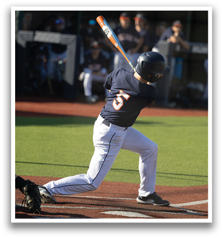 A baseball player is swinging a bat at a ball, with a crowd of people watching. Contenido generado con IA