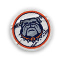 A collection of stickers featuring a bulldog mascot and a baseball. AI generated content