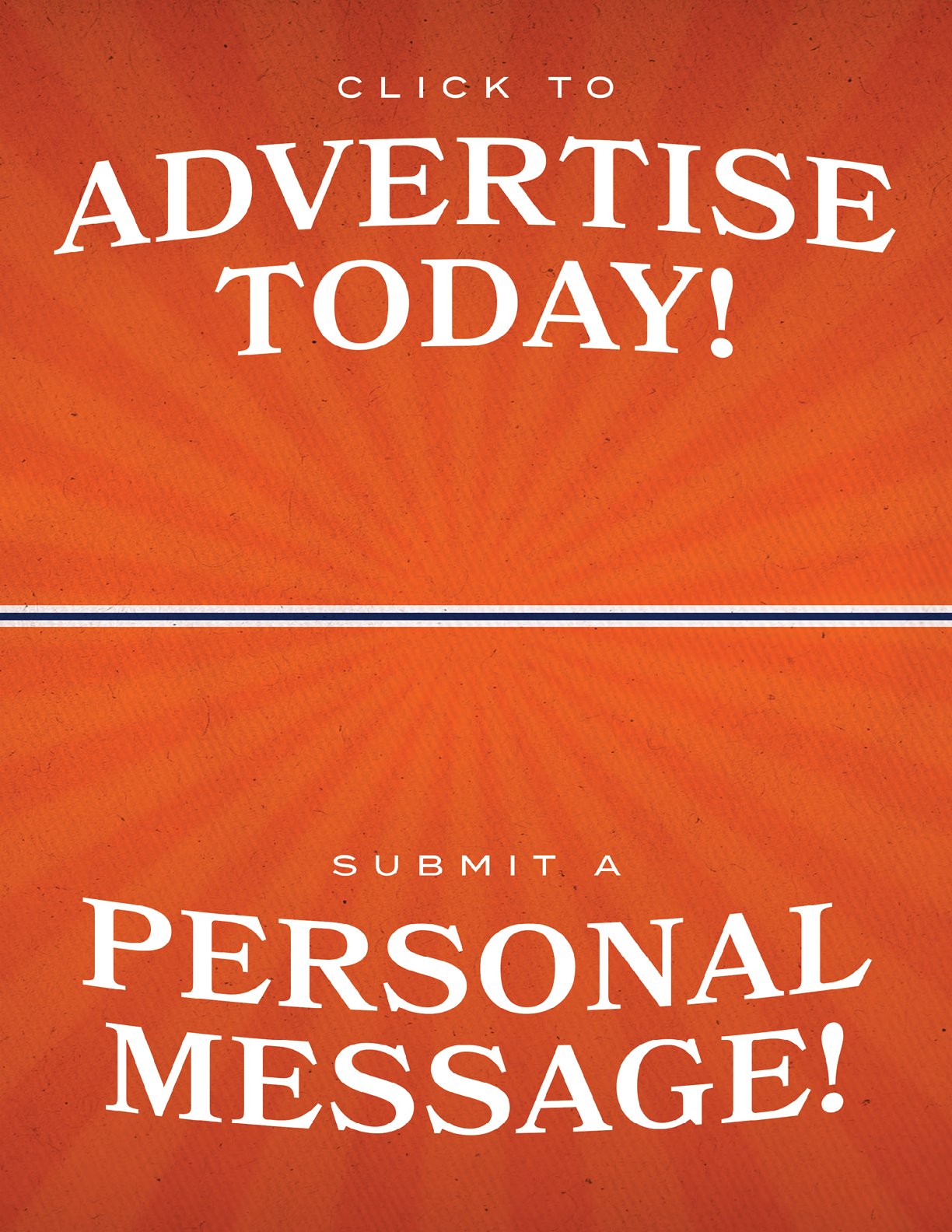 An orange advertisement for personal message. AI generated content